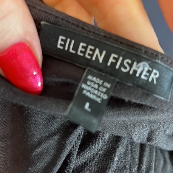 Eileen Fisher Dress Boxy V-neck Short Sleeves Brown Size Large System - Picture 7 of 10